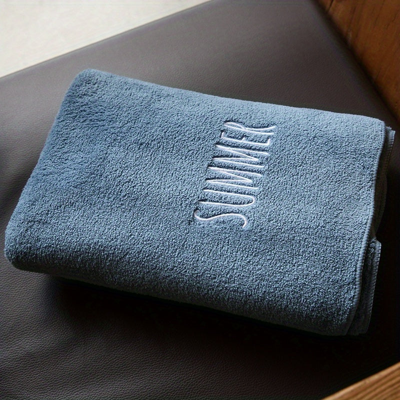 Dark Coral Fleece Embroidered Bath Sheet Soft Face Washing Bath Sheet