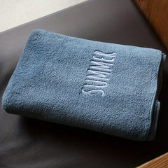 Dark Coral Fleece Embroidered Bath Sheet Soft Face Washing Bath Sheet