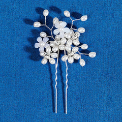 Faux Pearl Flower Hairpin Bridal Wedding Hair Accessories