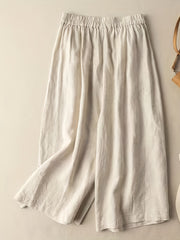 Floral Pattern Wide Leg Pants Casual Loose Pants for Spring & Fall