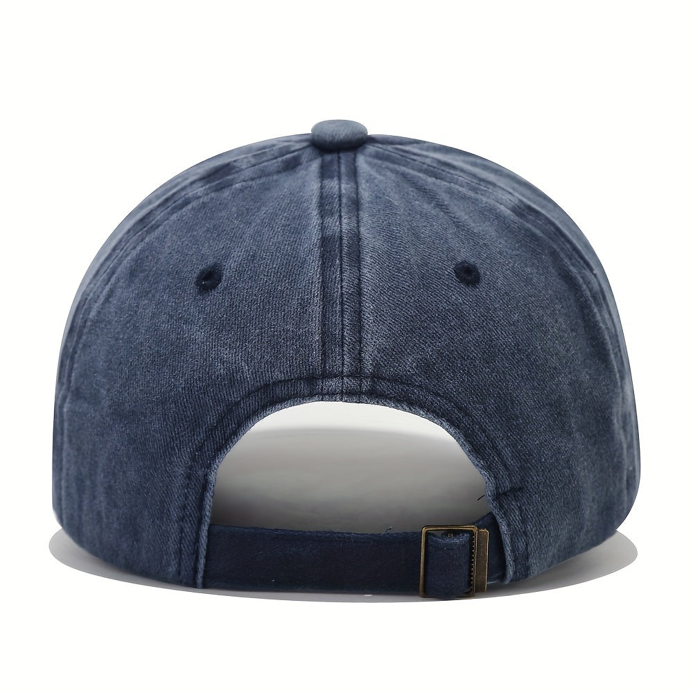 Butterfly Heart Print Baseball Cap Washed Distressed Adjustable Sports Sun Hats