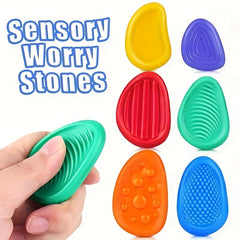 Soft Silicone Relax Stones Sensory Fidget Toys Halloween Christmas Winter