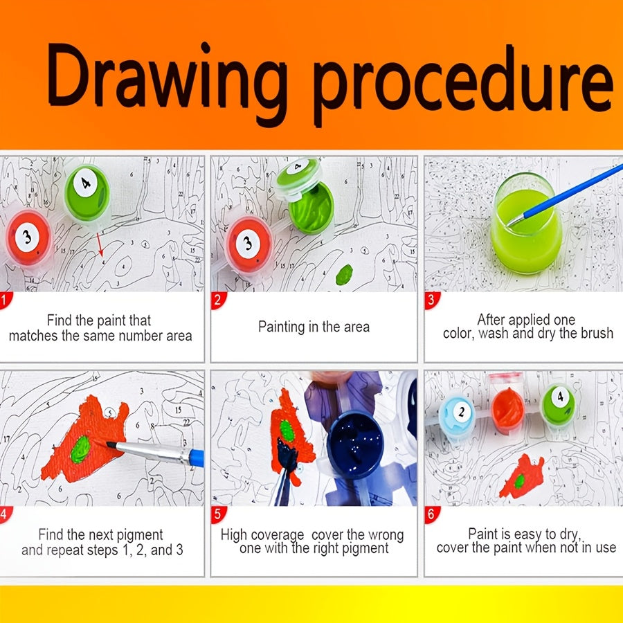 Adult DIY Painting Kit Three Colorful Flowers Personal Collection