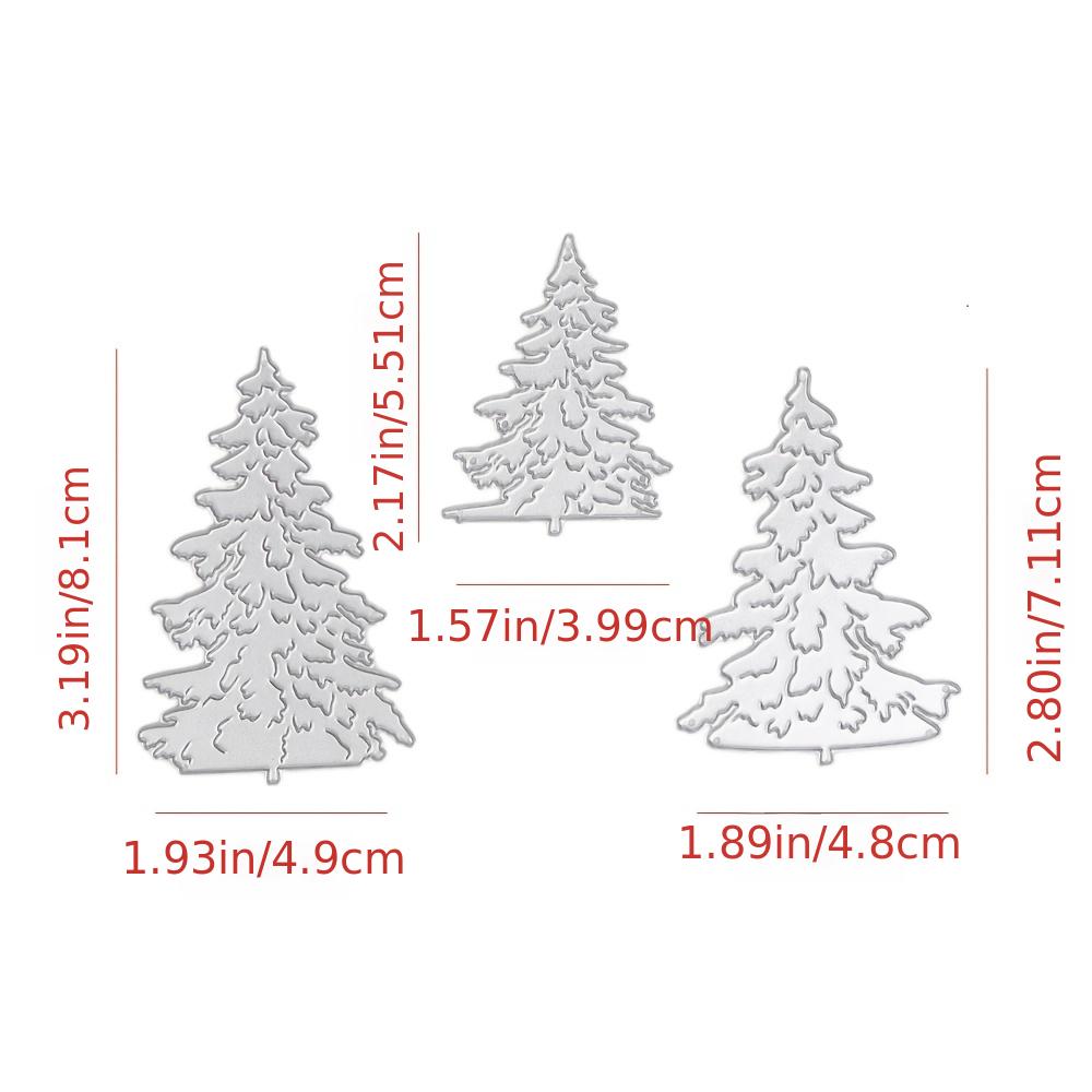 3pcs Tree Frame Metal Cutting Dies - Christmas Gift