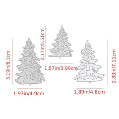 3pcs Tree Frame Metal Cutting Dies - Christmas Gift