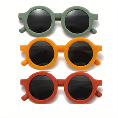 3 Pairs Round Frame Sunglasses UV Protection for Outdoor Party