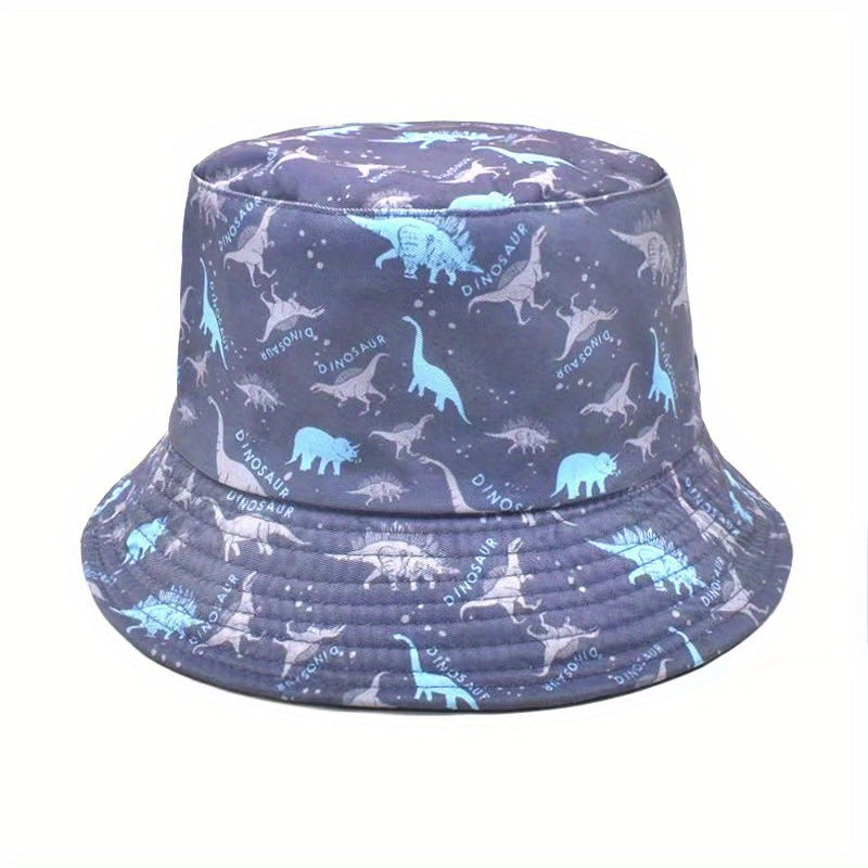 Unisex Sunshade Bucket Hat with Dinosaur Print