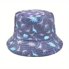 Unisex Sunshade Bucket Hat with Dinosaur Print