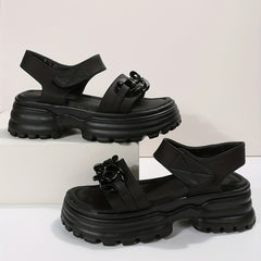 Women's Chain Decor Sports Sandals Thick Bottom Summer Sandals