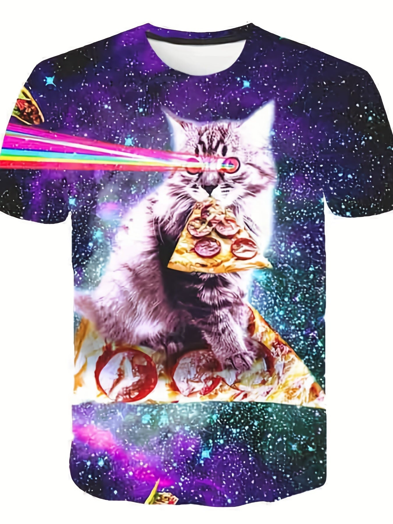 Cute Pizza Cat Kids T Shirt 3D Print Stretchy Tee