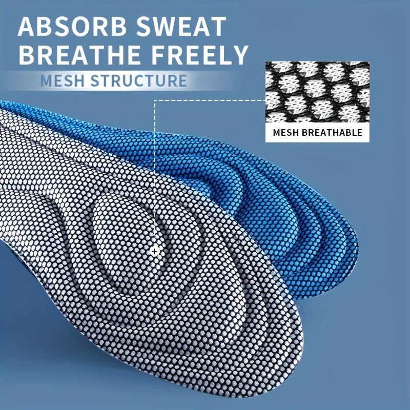 Sports Shock Absorption Insoles High Elastic Deodorant Comfortable Running