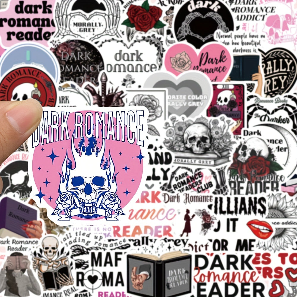 50pcs Cartoon Skull Graffiti Stickers for Books Guitars Waterproof Stickers