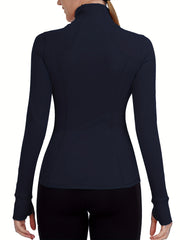 Women's Solid Sports Running Yoga Jacket