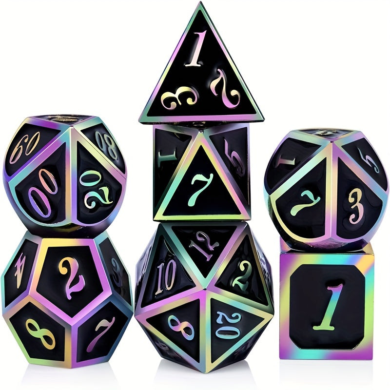 7pcs Magic Changing Metal Dices & Purple