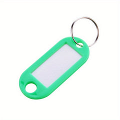 5pcs Reusable Plastic Tag Key Ring Name Holder Keychain