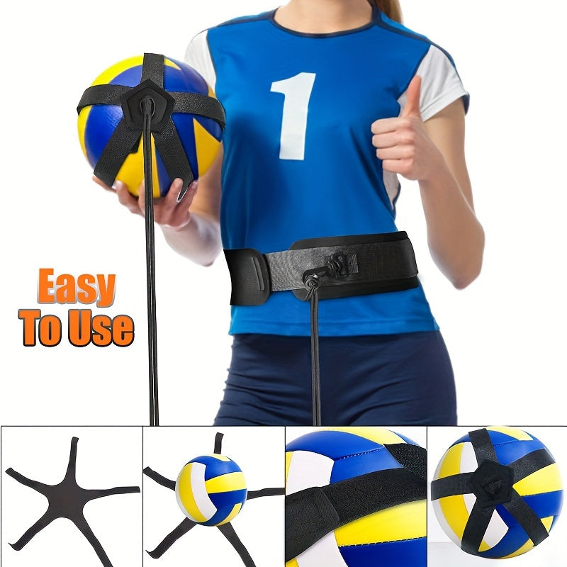 Volleyball Aid Training Equipment Elastic Self Training Waist Belt & Ball Pouch