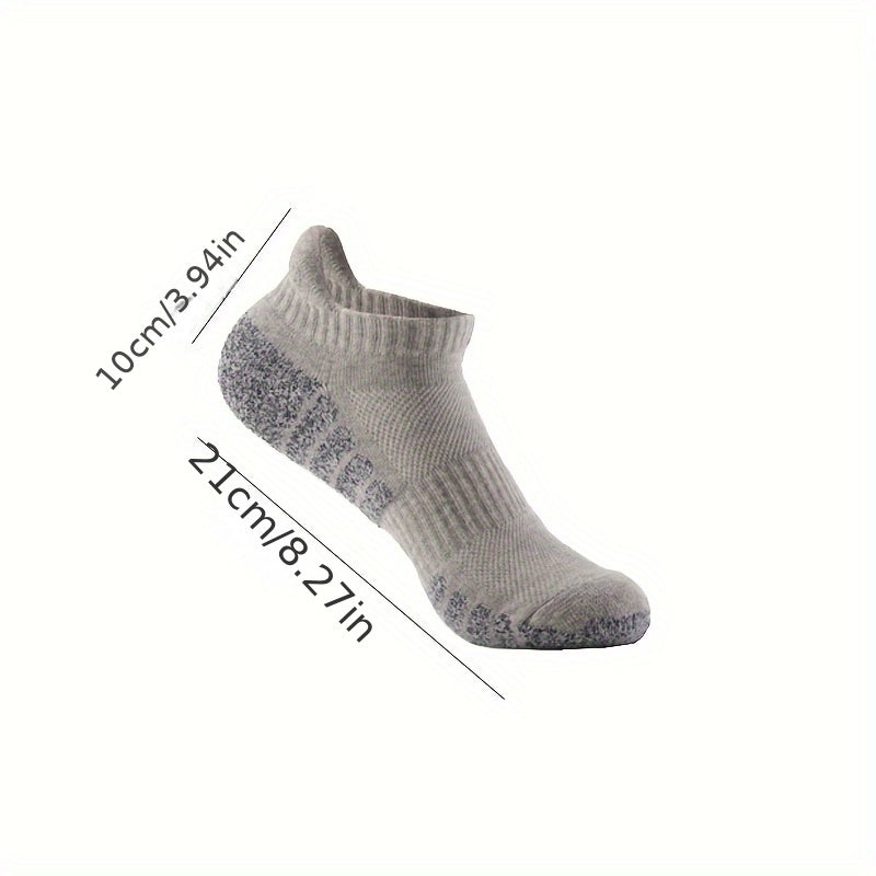 6 Pairs Men's Striped Ankle Socks Stretch Printed