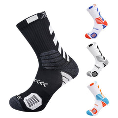 Men's Compression Athletic Crew Socks for Running Hiking Football Basketball