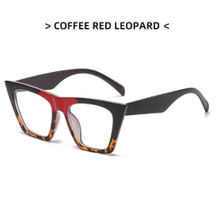 Fashionable Square Eyeglasses Frame with Light Blocking Clear Lens