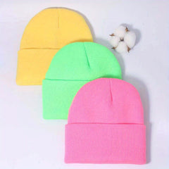 3pcs Women's Kids Winter Knitted Beanies