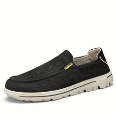 Men's Comfy Slip On Canvas Loafer Shoes Casual Anti skid Flat Shoes