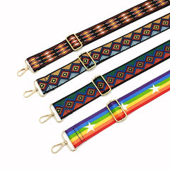 Vintage Geometric Pattern Wide Bag Strap Replacement Shoulder Bag Strap