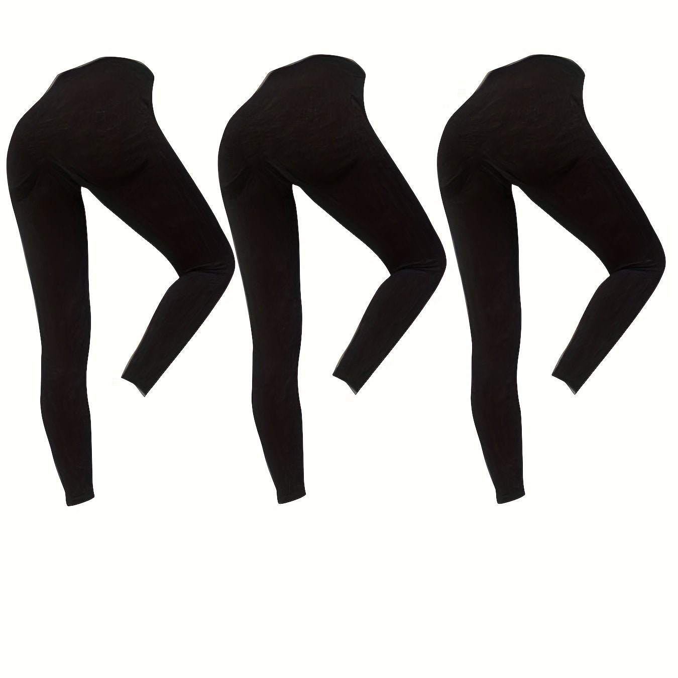 3 Pcs High Waist Elastic Yoga Leggings Tummy Control Sports Tights