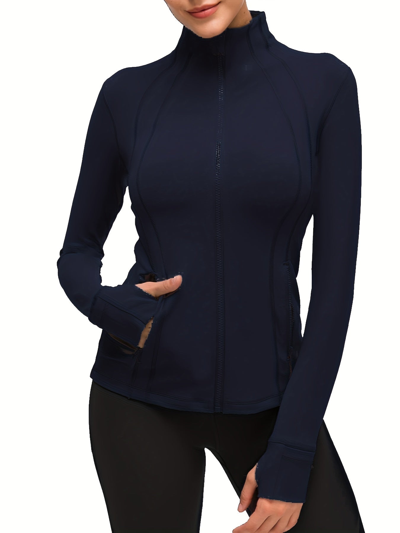 Women's Solid Sports Running Yoga Jacket