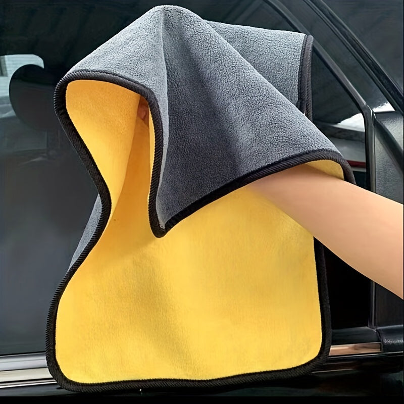 2pcs Microfiber Car Wash Towels Absorbent Cleaning Cloths for Deep Cleaning