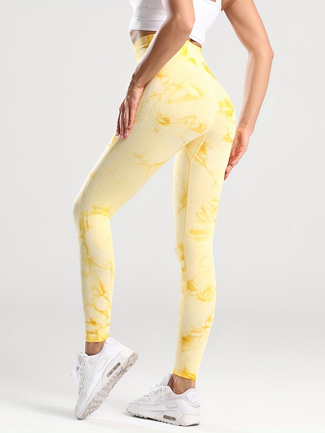 Tie Dyed High Waist Fitness Pants for Women