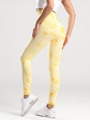 Tie Dyed High Waist Fitness Pants for Women