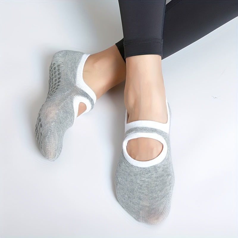 Breathable Yoga Socks Backless Hollow Out Non-slip Sporty Boat Socks