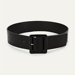 Chic Wide Belt Square Buckle PU Girdle for Women