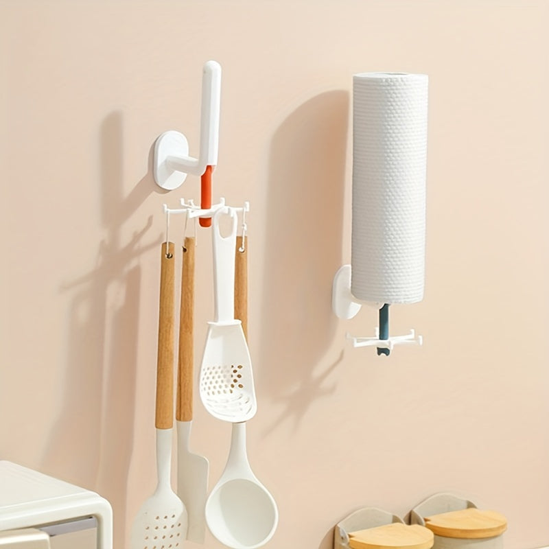360 Rotating Hook with Sticky Punching Wall Mount