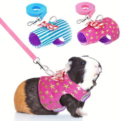 Pet Rabbit Harness Vest And Leash Set For Ferret Big Hamster Bunny