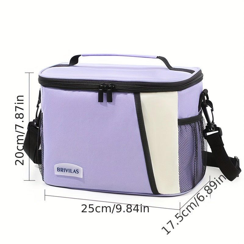 Large Capacity Crossbody Lunch Bag Dopamine Colorful Picnic Bag