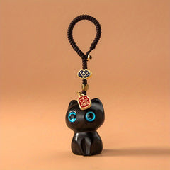 Sandalwood Cat Keychain for Men and Women