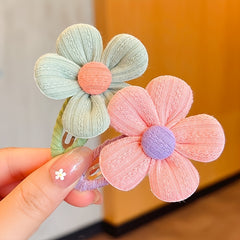 2pcs Flower Snap Clips for Baby Girls Toddler Hair Barrette Kids