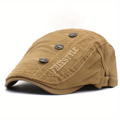 Adjustable Summer Casual Mens Peaked Cap with Letter Embroidery