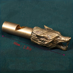 Retro Zodiac Whistle Brass Dragon Head Outdoor Emergency Supplies