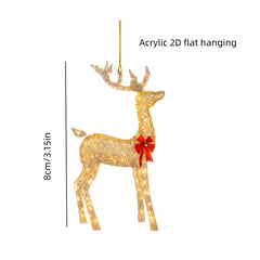 Acrylic Christmas Tree Snowflake Pendant Decoration Christmas Deer Home Decor