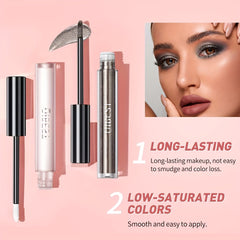 9pcs Liquid Eyeshadow Set Gray Silver Glitter Shimmer Matte Smokey Gothic Style