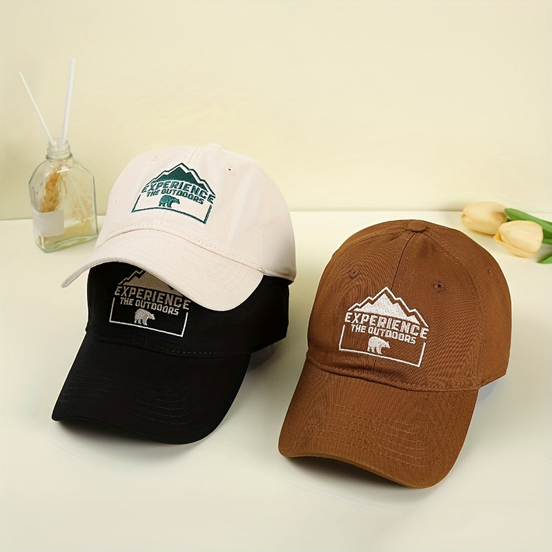 Polar Bear Embroidery Baseball Cap Unisex Sun Hat Adjustable Dad Hat