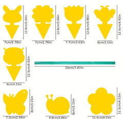51pcs Yellow Sticker Fly Catcher Mosquito Trap Waterproof Adhesive