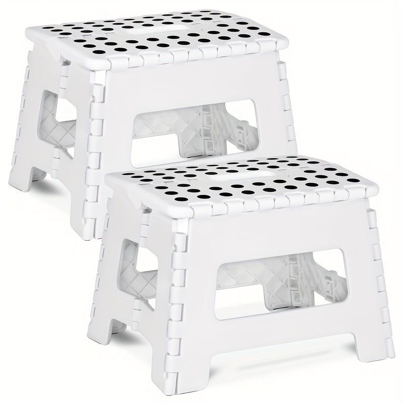 2pcs Folding Step Stool Footstool Lightweight Plastic Kitchen Bathroom