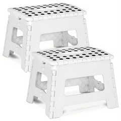 2pcs Folding Step Stool Footstool Lightweight Plastic Kitchen Bathroom