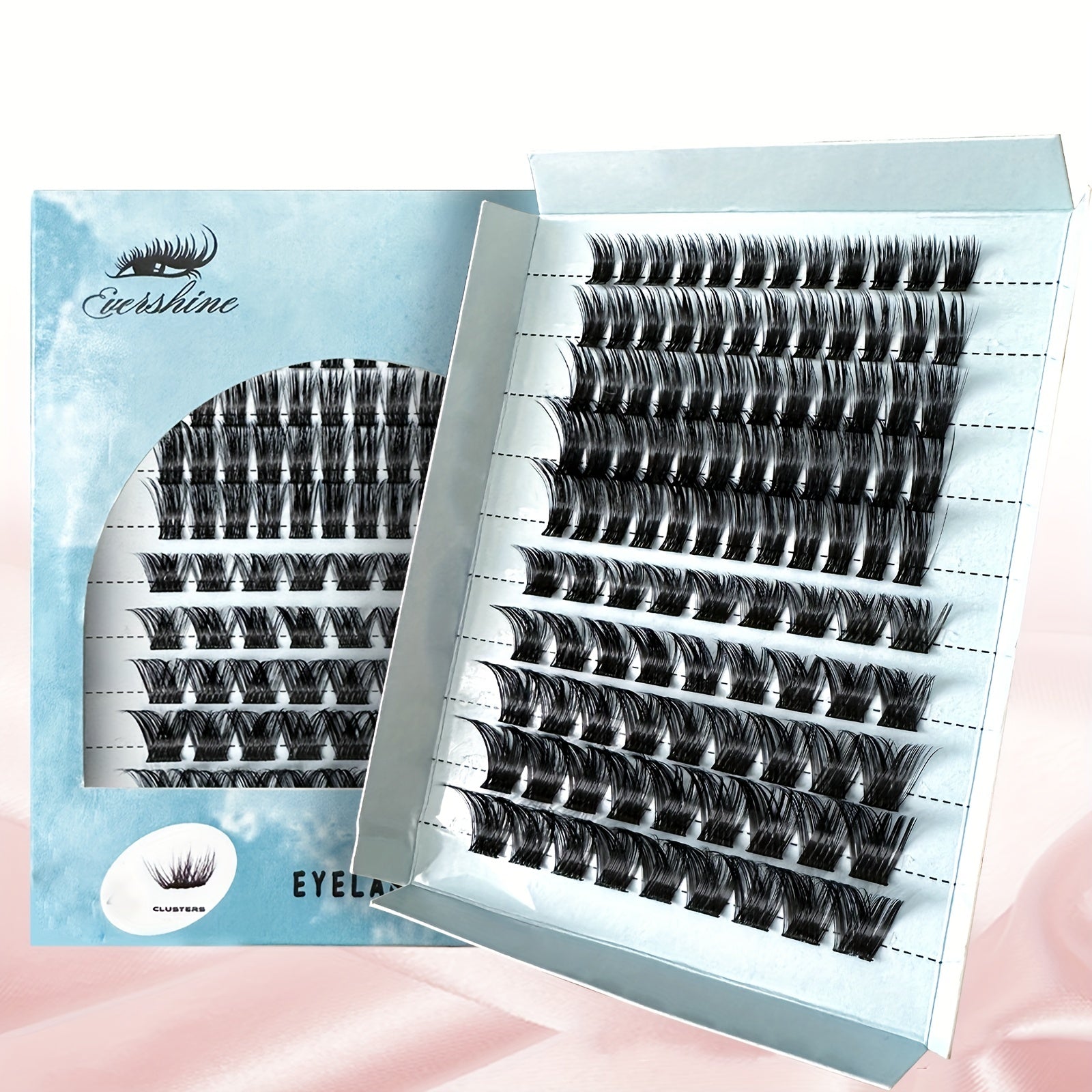 DIY Mixed Length Natural Cluster Lashes Extension False Eyelashes