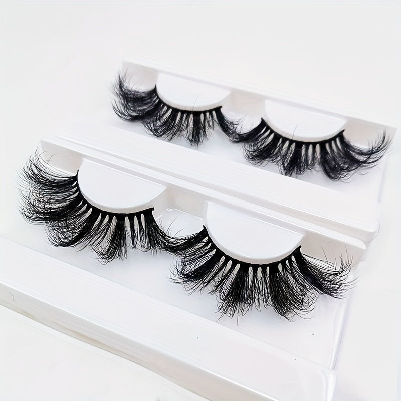 25mm Fluffy Thick Mink Lashes Volume Natural Dramatic False Eyelashes
