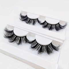 25mm Fluffy Thick Mink Lashes Volume Natural Dramatic False Eyelashes