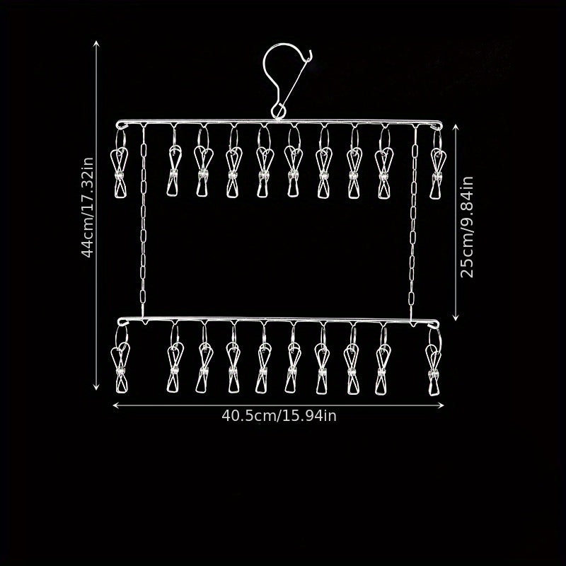 Folding Drying Underwear Socks Rack Wardrobe Storage Clothes Clip